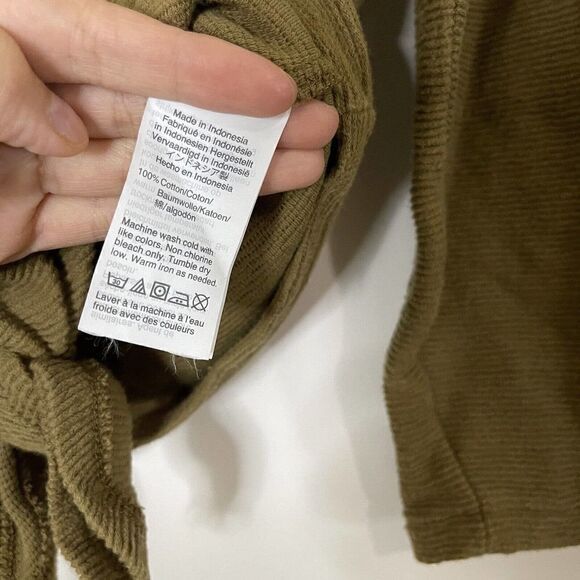 Madewell Texture & Thread Tie-Front Top asparagus green size M - Picture 4 of 5